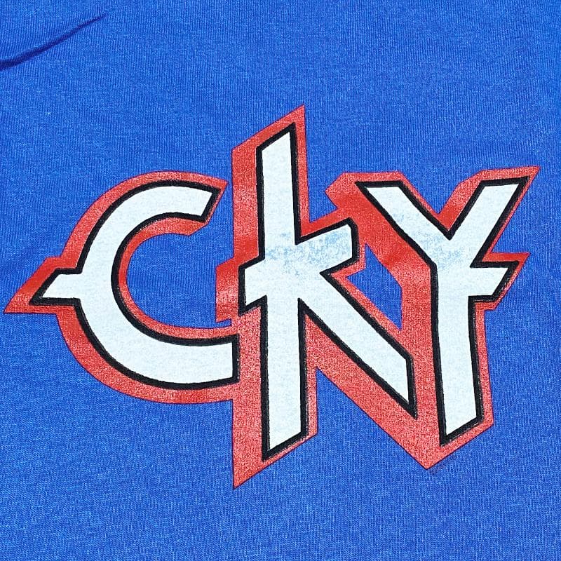 ヴィンテージ✨CKY Tシャツ クラシックロゴ ブルー