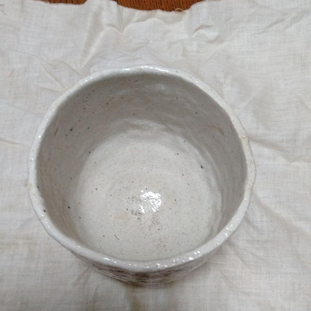 美濃焼　志野焼・茶碗（矢野景川作）富士山浅田