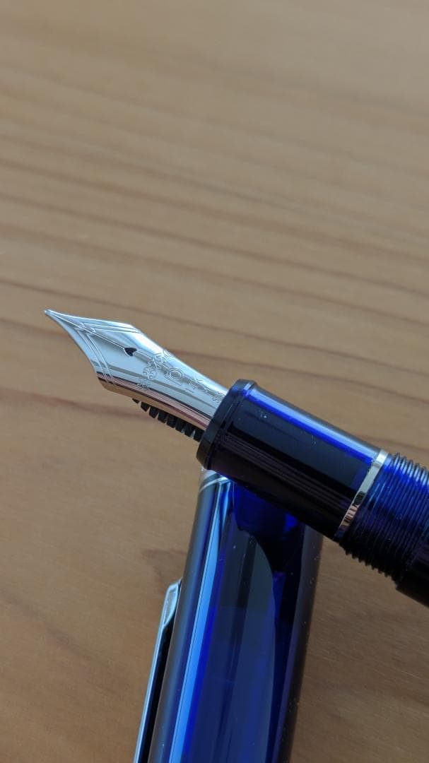 プラチナ万年筆　センチュリー#3776 Mニブ 中字 シャルトルブルー シルバー