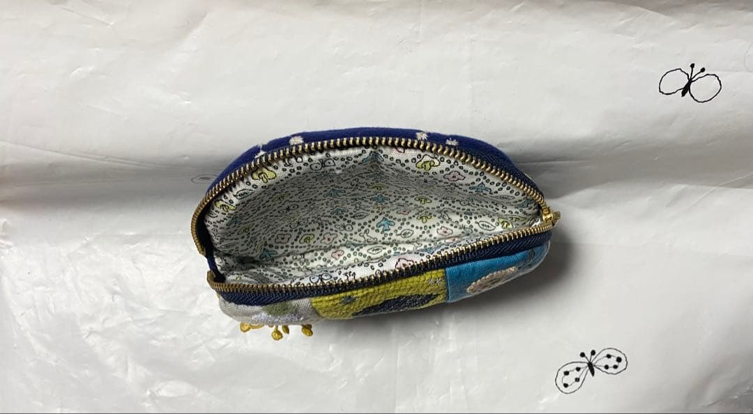 ボール　ミナペルホネン　ハンドメイド　ポーチ