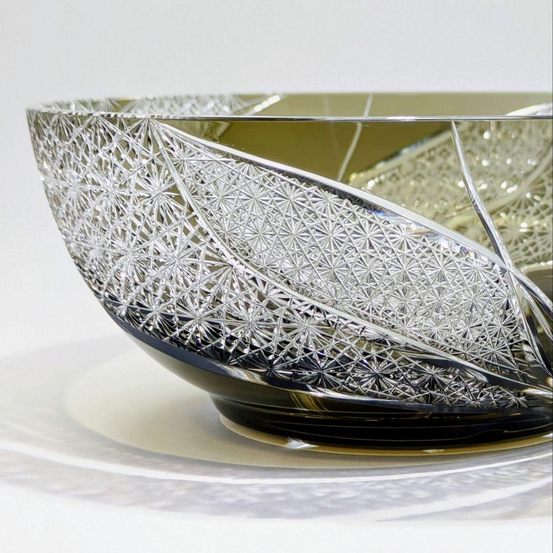 江戸切子　根本硝子工芸　 根本達也 作品　　　　中鉢【 銘： 風流 】