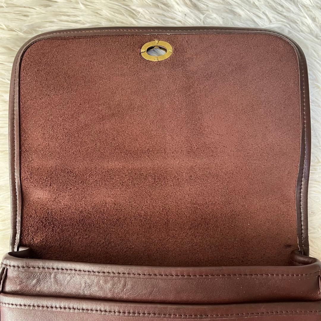 【美品】オールドコーチ　9755 USA製 グラブタンレザー　ショルダーバッグ