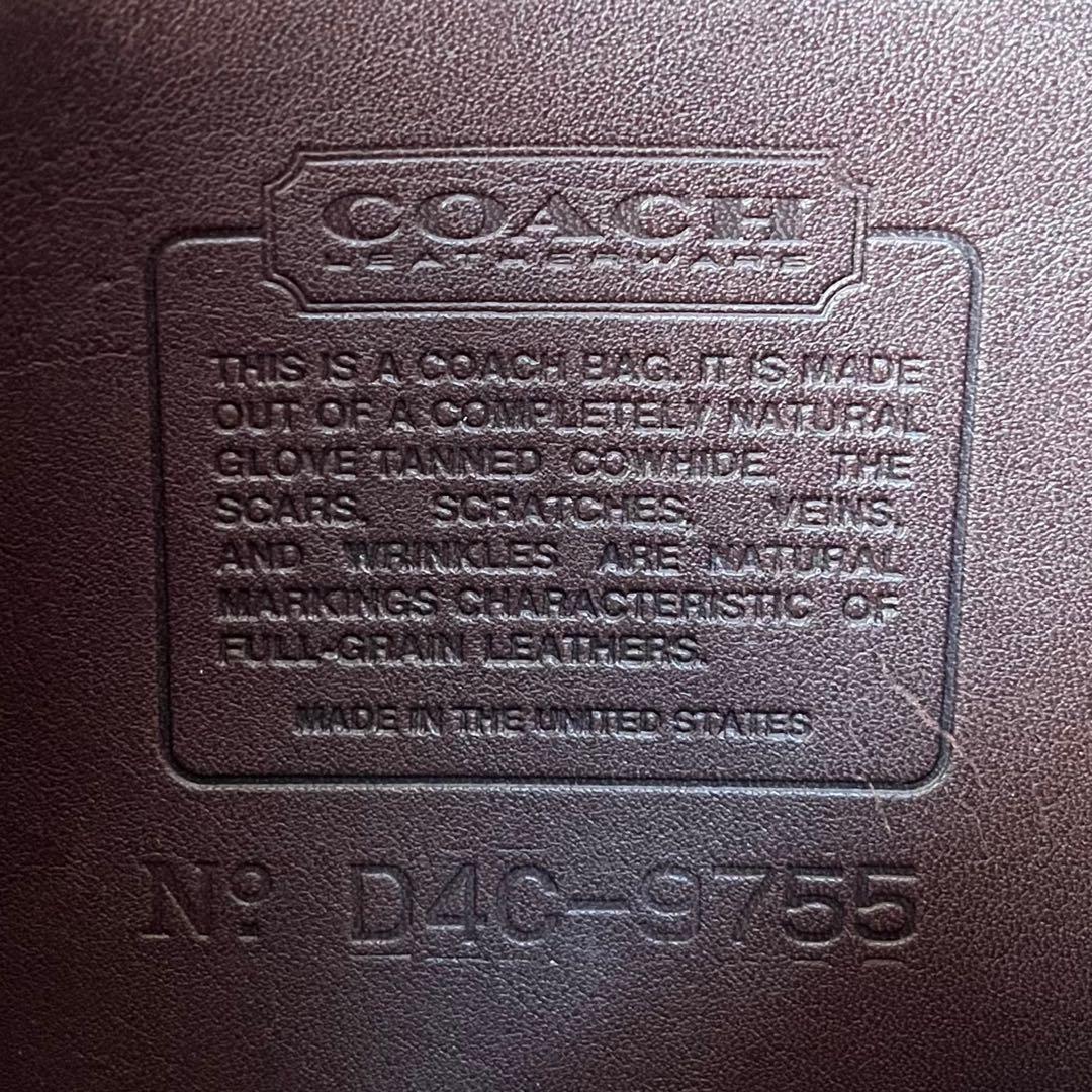 【美品】オールドコーチ　9755 USA製 グラブタンレザー　ショルダーバッグ