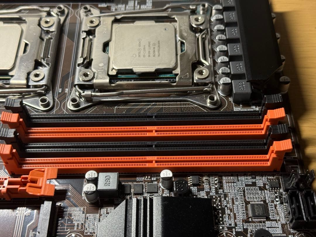 ⭐︎値下げ⭐︎X99 デュアルCPUマザーボードXeon E5 2620V4×2