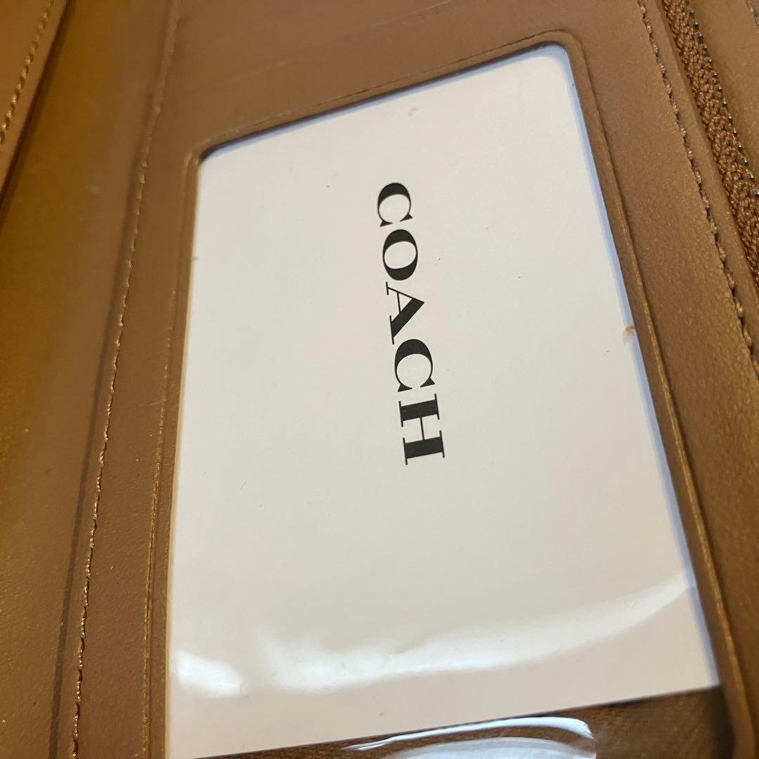 ハイビスカス　COACH ミディアム　ジップウォレットウィズフローラル
