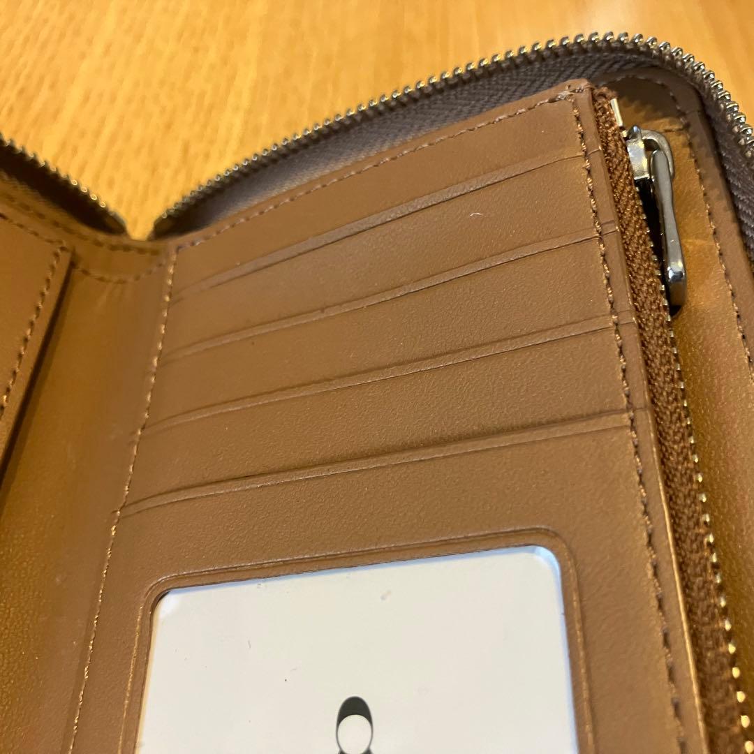 ハイビスカス　COACH ミディアム　ジップウォレットウィズフローラル