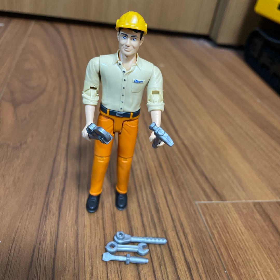 【美品】ブルーダー ショベルカー トラクター コンクリートミキサー車 働く人