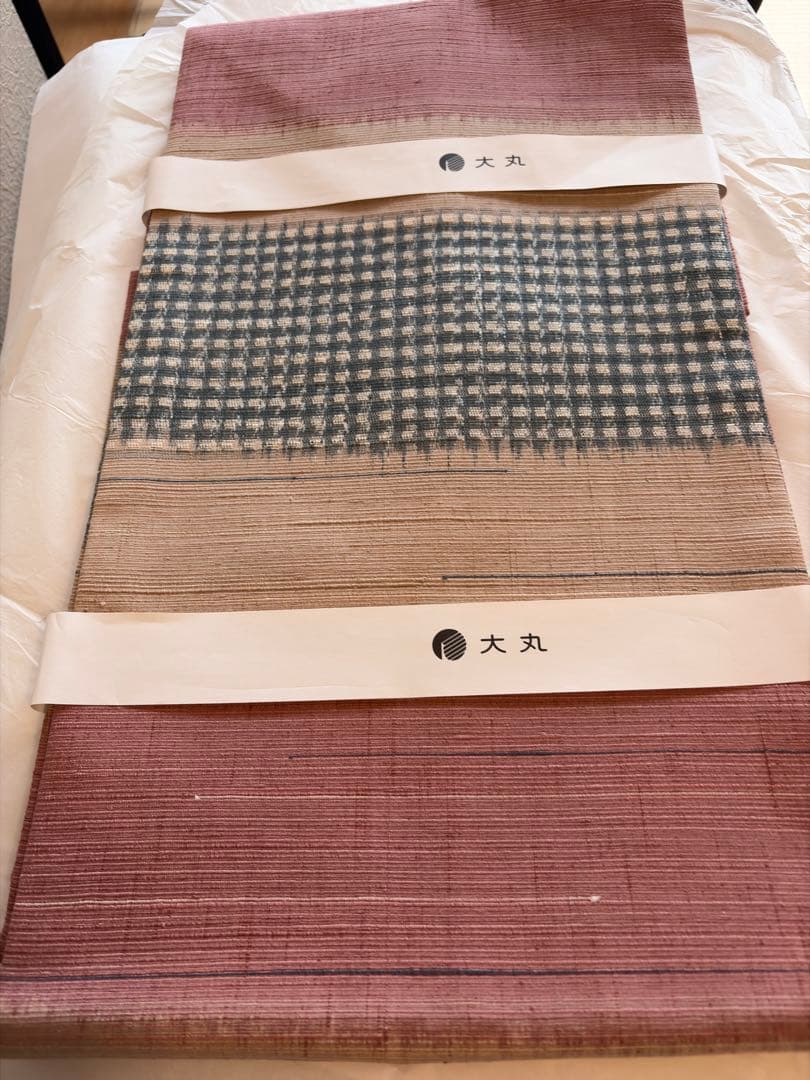 作り帯【新品・未使用】夏用　お洒落な名古屋帯　紬　カジュアル