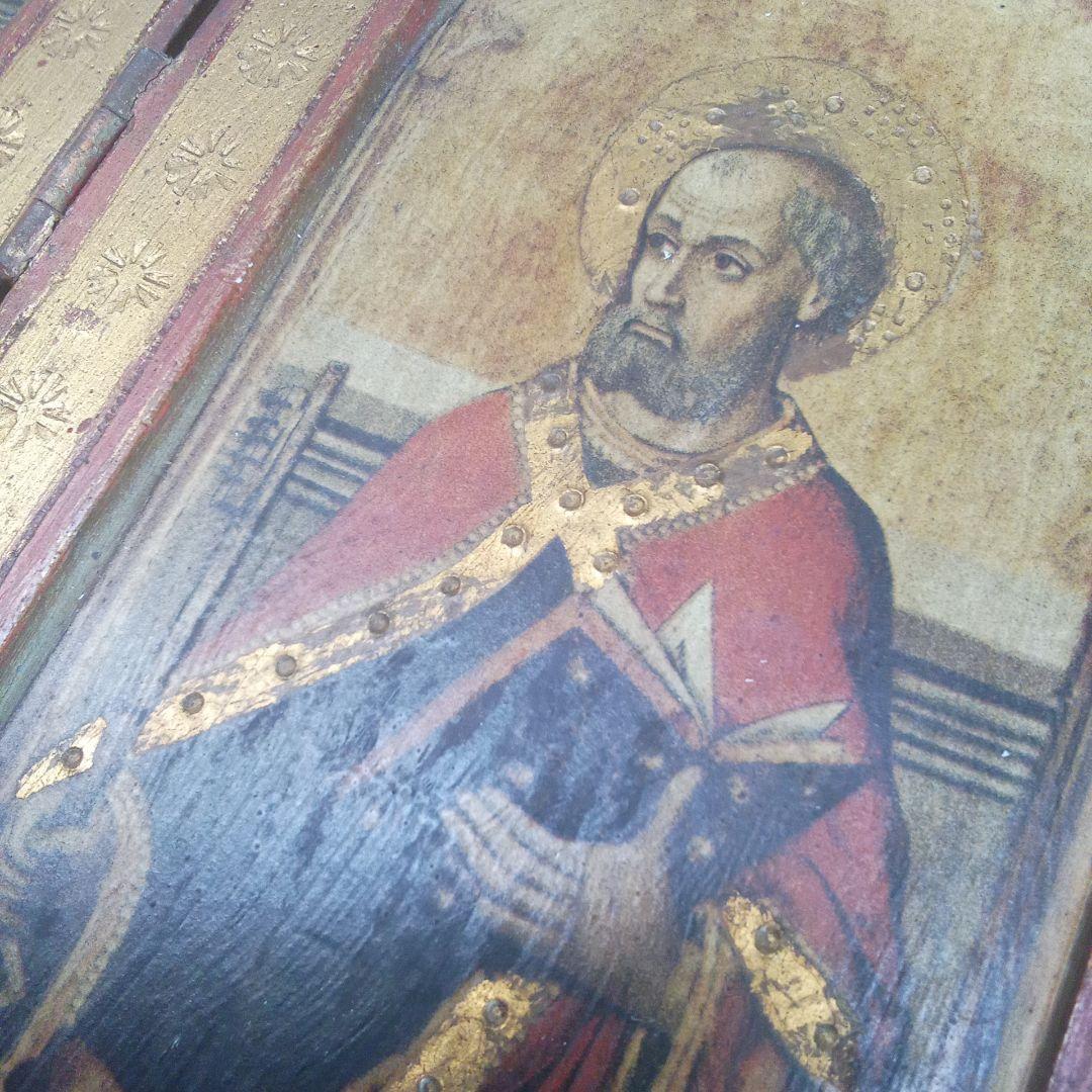 祭壇画 トリプティック 　イタリア土産品ビンテージ