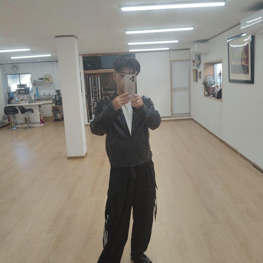 訳ありGiorgio Armani シングルライダースジャケット 50 黒