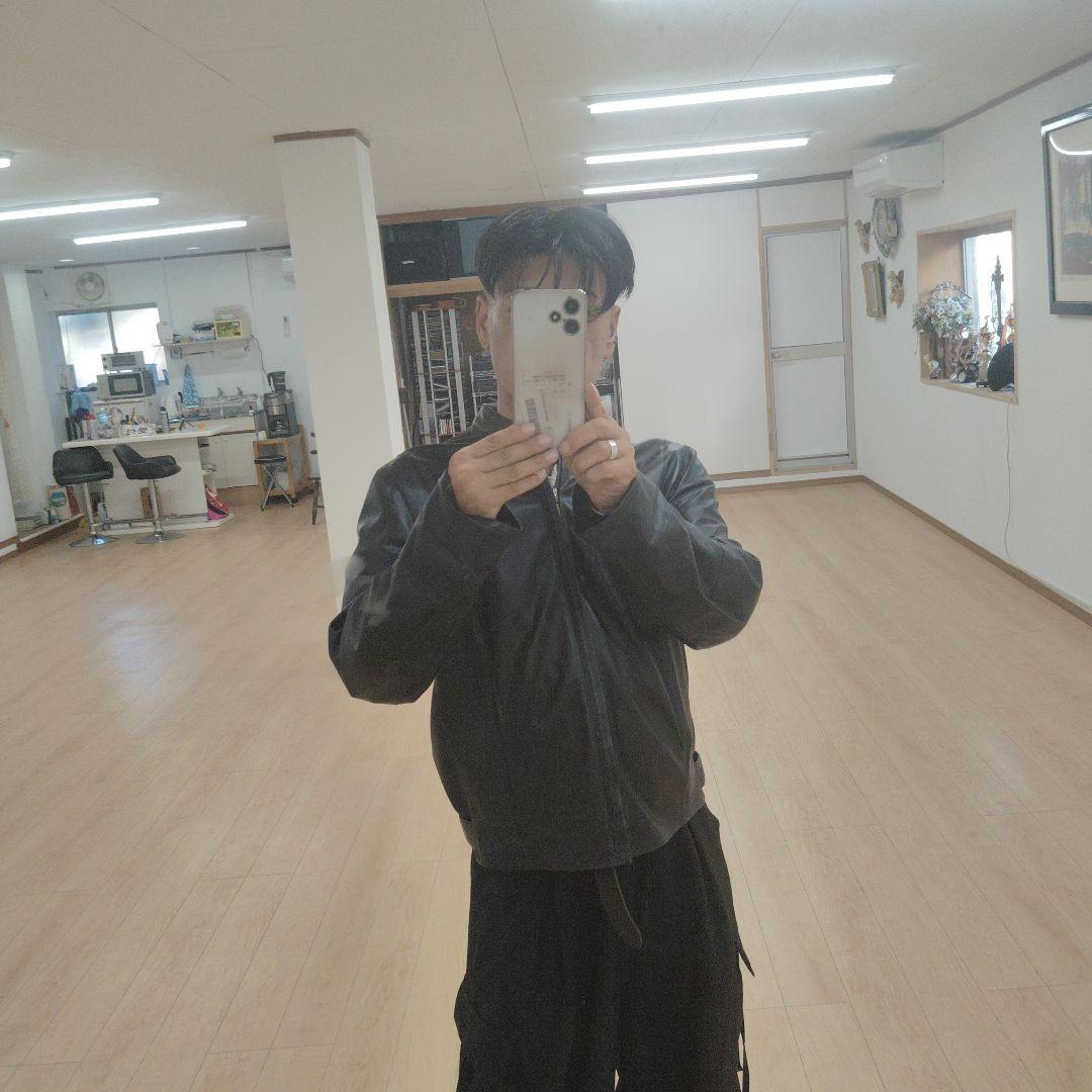 訳ありGiorgio Armani シングルライダースジャケット 50 黒