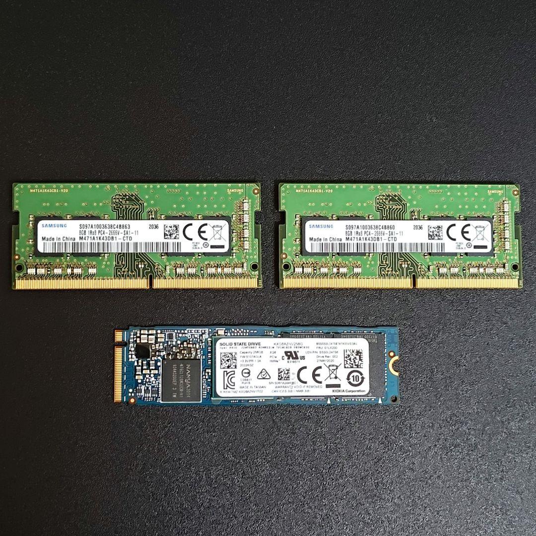DDR4-2666 16GB NVMeSSD 256GB セット