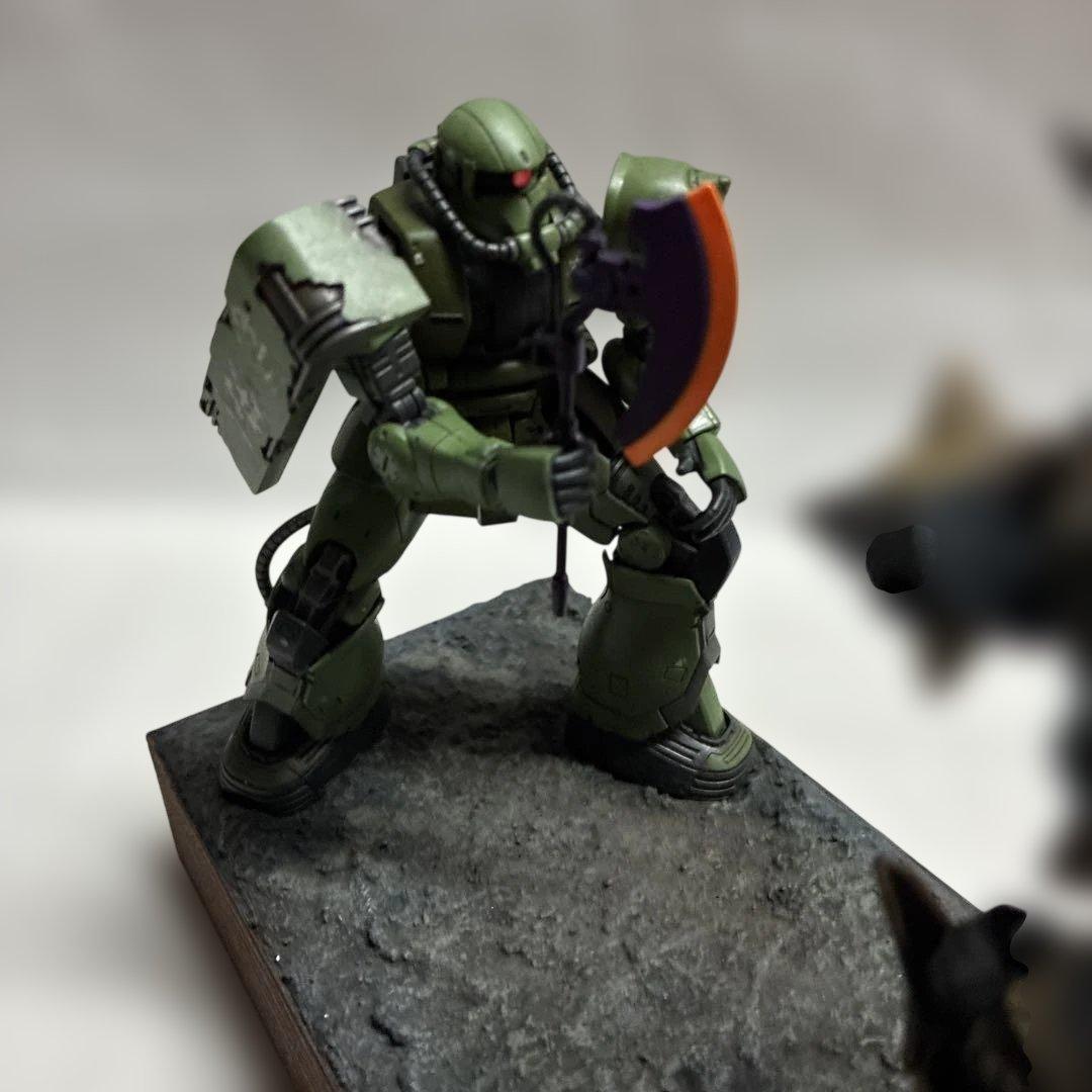 HG 1/144ククルス・ドアンザク VS 高機動型ザクエグベ機 完成品ジオラマ