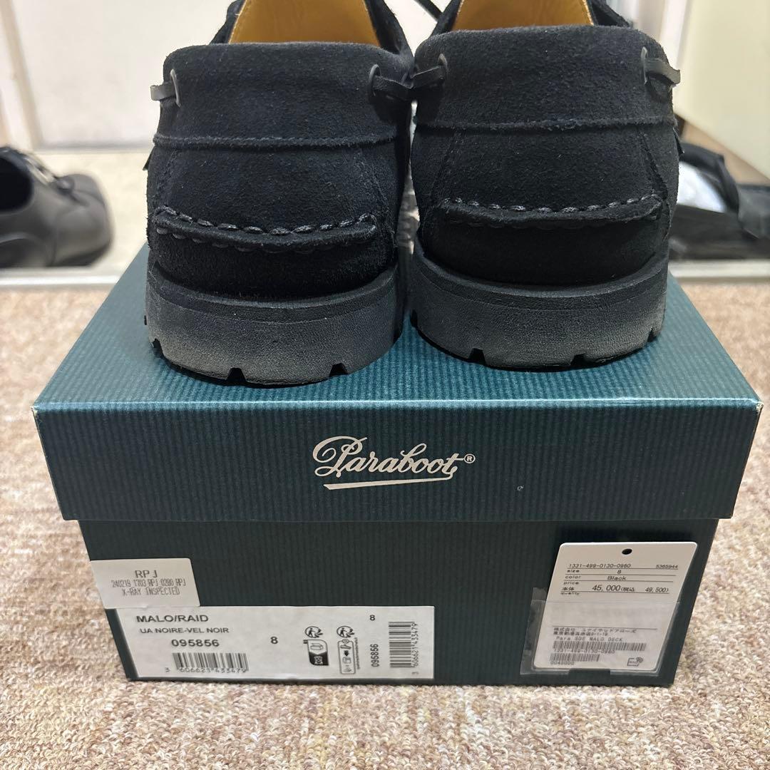 〈 Paraboot 〉MALO/スエード デッキシューズ　黒