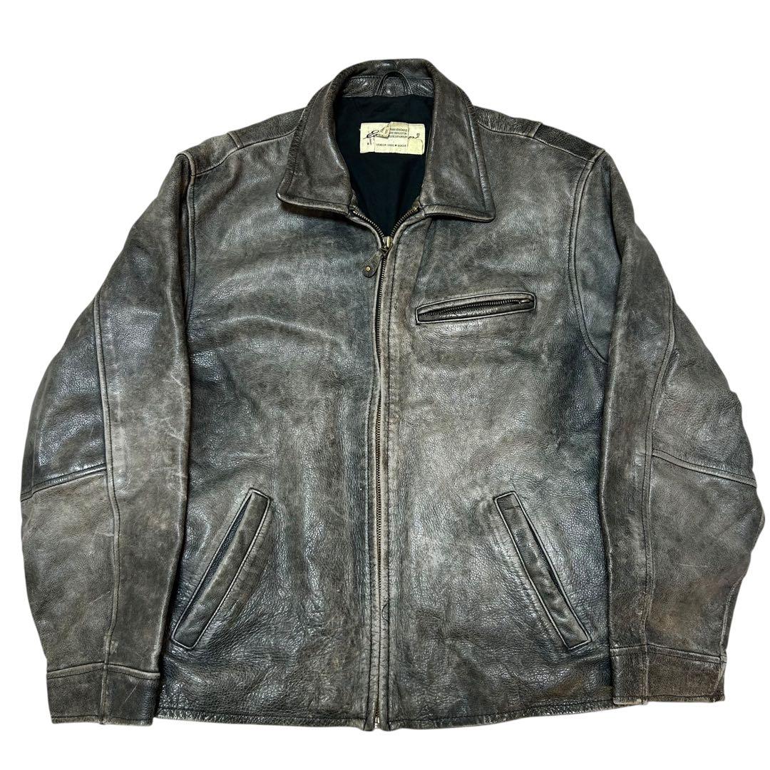 希少　Eddie Bauer レザージャケット　シングルライダース　雰囲気◎