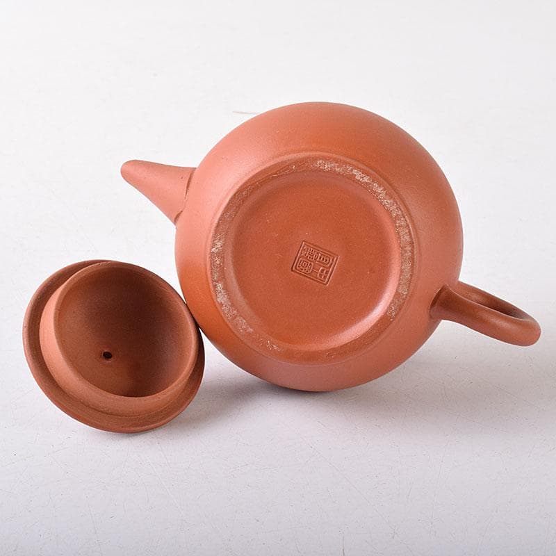 中国　中国宣興銘　紫砂　朱泥　急須　茶壷　V　R8233