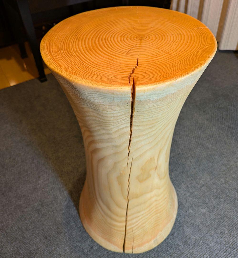 ヤムチャ　　　姫小松　天然木　丸太　椅子　スツール　テーブル　高さ約51㎝