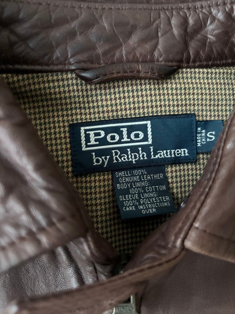 希少 Sサイズ ラルフローレン ポニー刺繍 レザージャケット スイングトップ