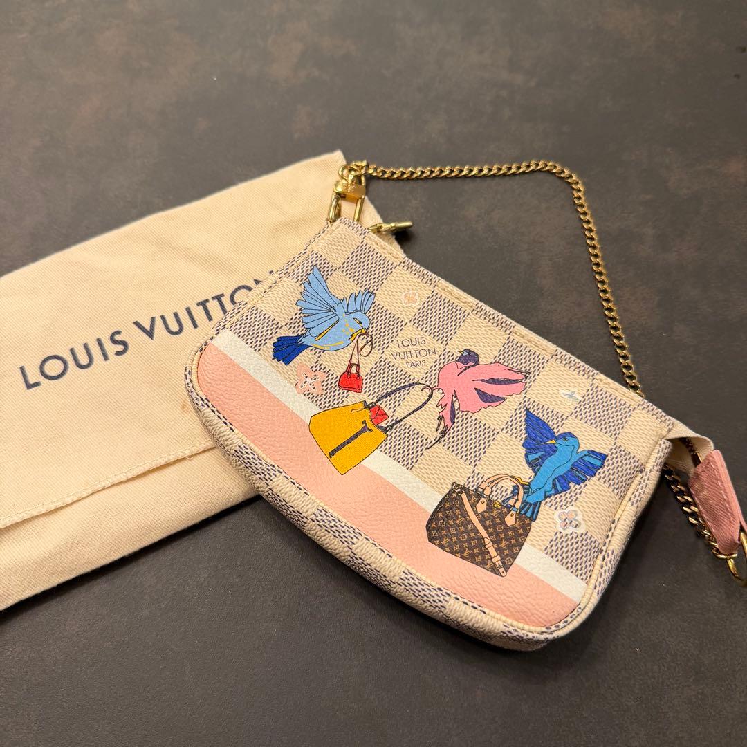 ルイ・ヴィトン ダミエ・アズール ミニ・ポシェット・アクセソワール