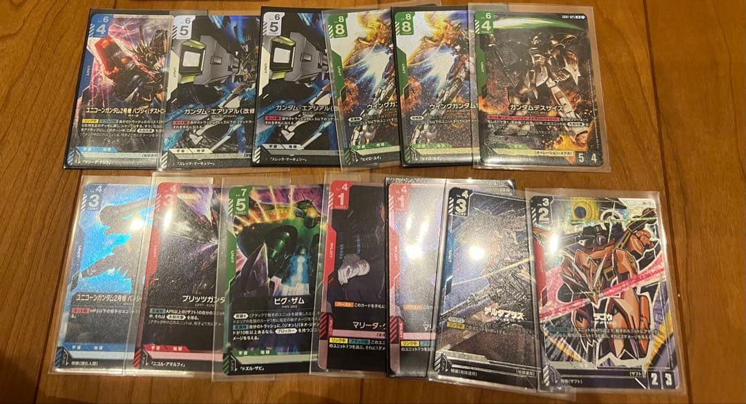 まとめ売りガンダムカードゲームウイングガンダムゼロ2枚デスサイズエアリアル2枚他