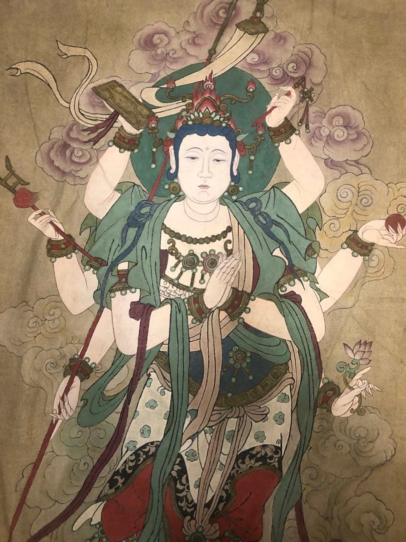 重要文化財、毗盧寺壁畫1:1再現した肉筆模写