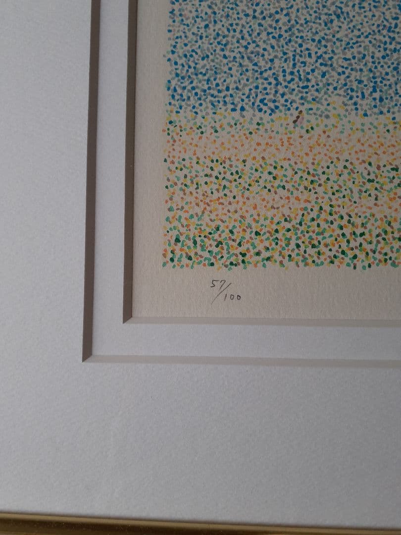 点描画 リトグラフ