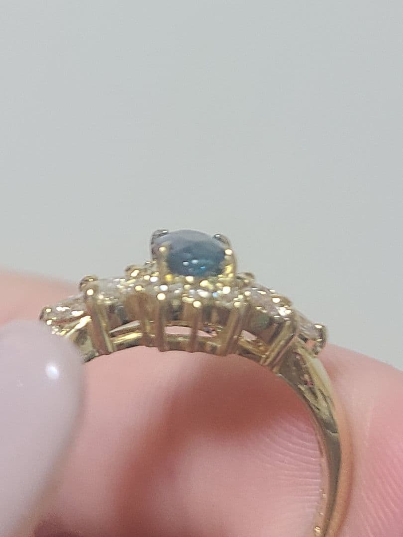 とらさま専用❤️濃色エイトリータ❤️パライバトルマリン　非加熱　リング　k18