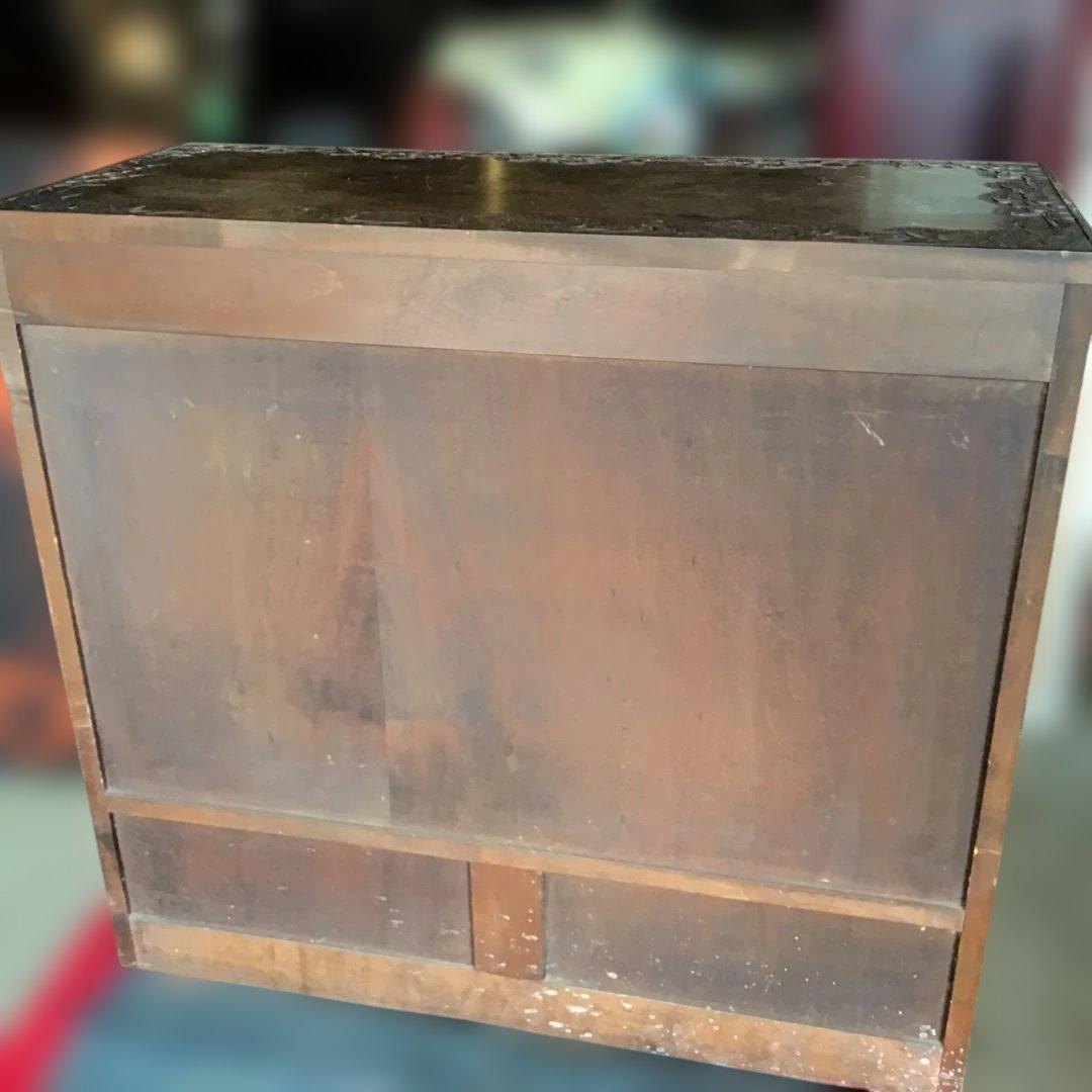 アンティーク軽井沢彫り　櫻　小箪笥　収納　引出し