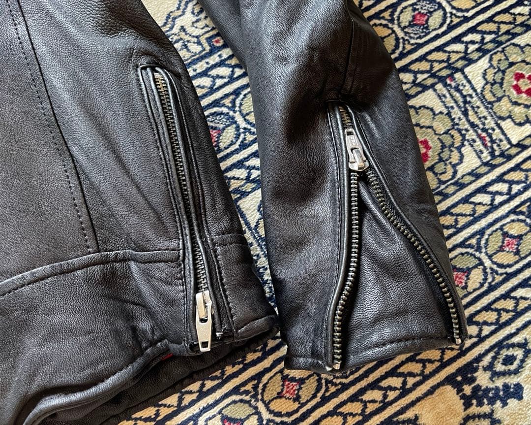 美品　District United Arrows シングルライダースジャケット