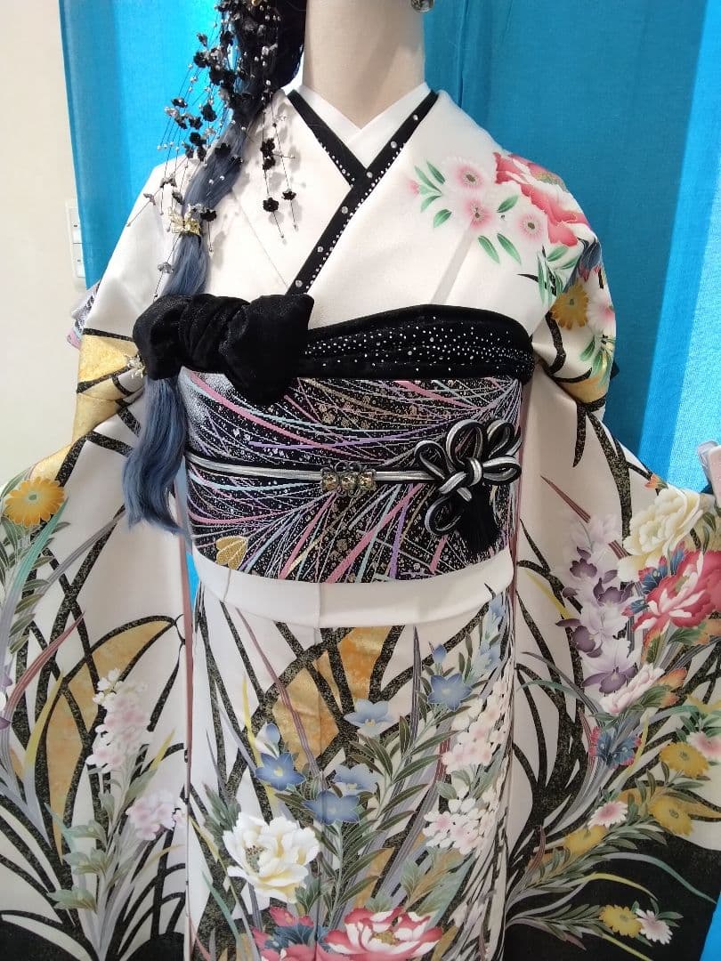 振袖フルセット、正絹落款、成人式、重ね衿帯揚げ帯締め、西陣袋帯、襦袢、ガード加工