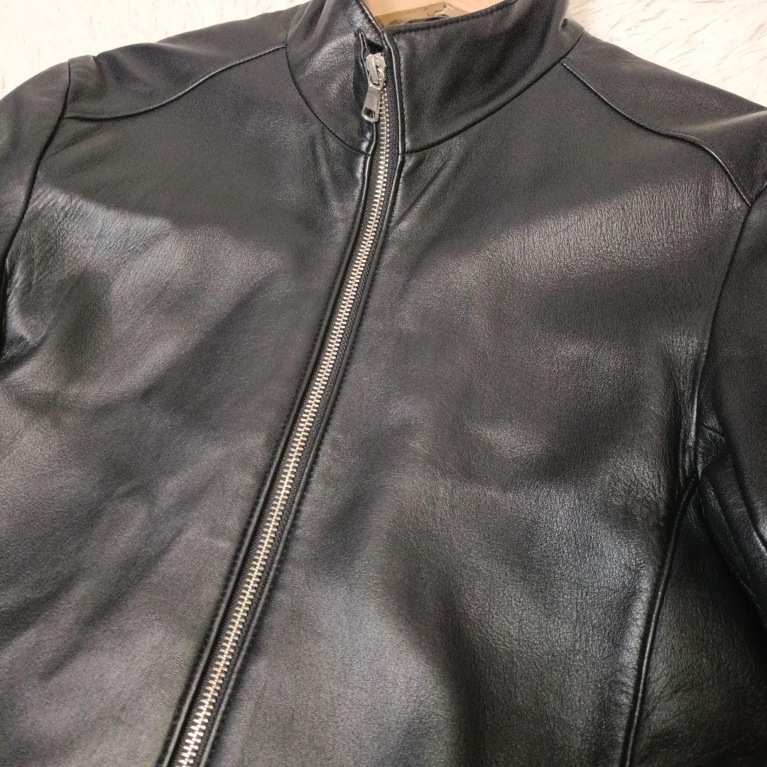 美品・希少■TETE HOMME ラムレザー ライダースジャケット シングル