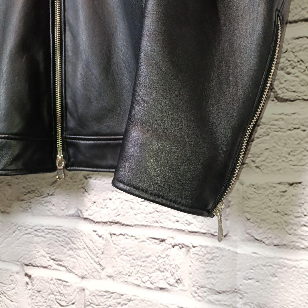 美品・希少■TETE HOMME ラムレザー ライダースジャケット シングル