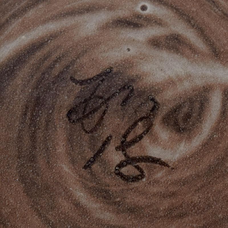 茶道具　臥牛窯　十三代　横石臥牛作　白鷺文　香合　共箱　Z　8496