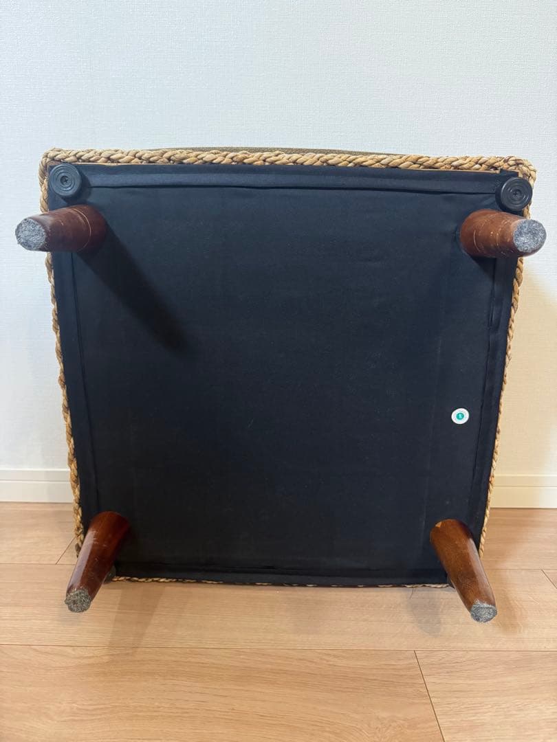 ②アバカ　オットマン　北欧　リゾート風　アジアン　スツール　ウォーターヒヤシンス