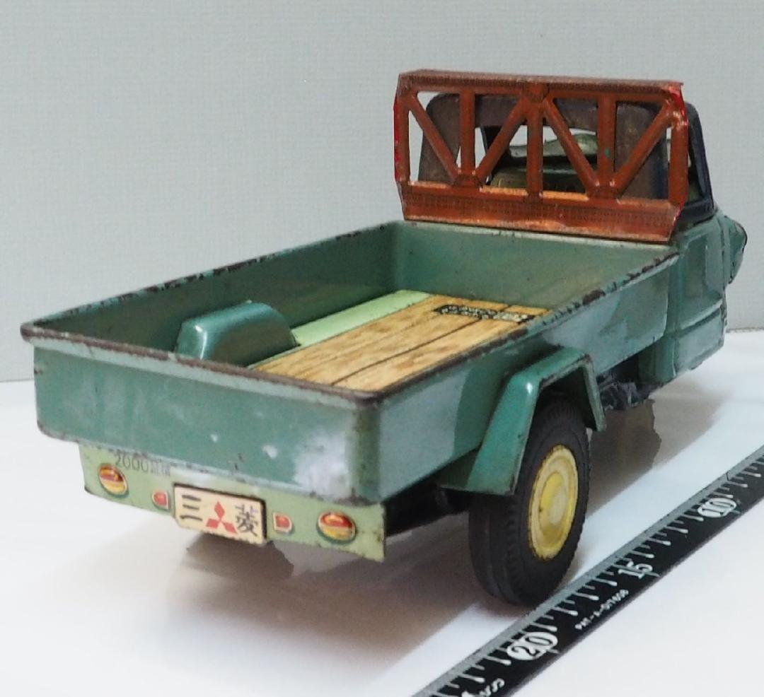 萬代屋【三菱 オート三輪トラック 青/黄緑】ブリキ自動車TIN TOY 【箱無】