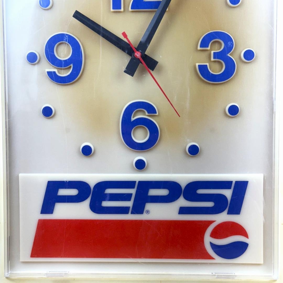 ペプシ 壁掛け時計 pepsi ビンテージ ライト アンティーク レトロ