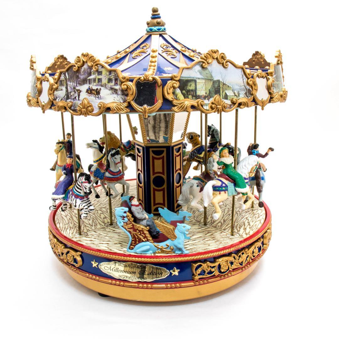 ジャンク品 ミスタークリスマス カルーセル ミレニアムエディション オルゴール