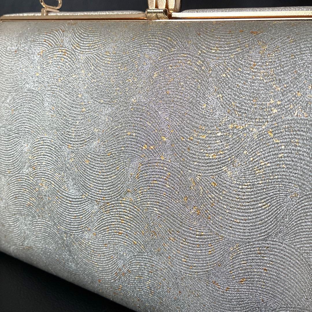 355草履バッグセット皮革製 礼装用 銀糸 金糸 シンプル 留袖 訪問着 着物