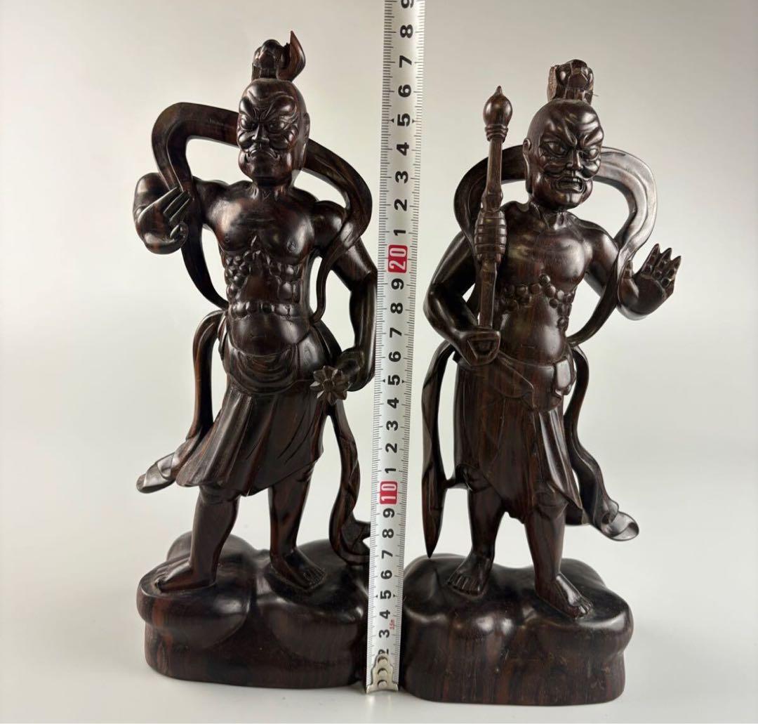 仏教美術 木造 木彫 仁王像 阿吽 金剛力士 仏像 置物