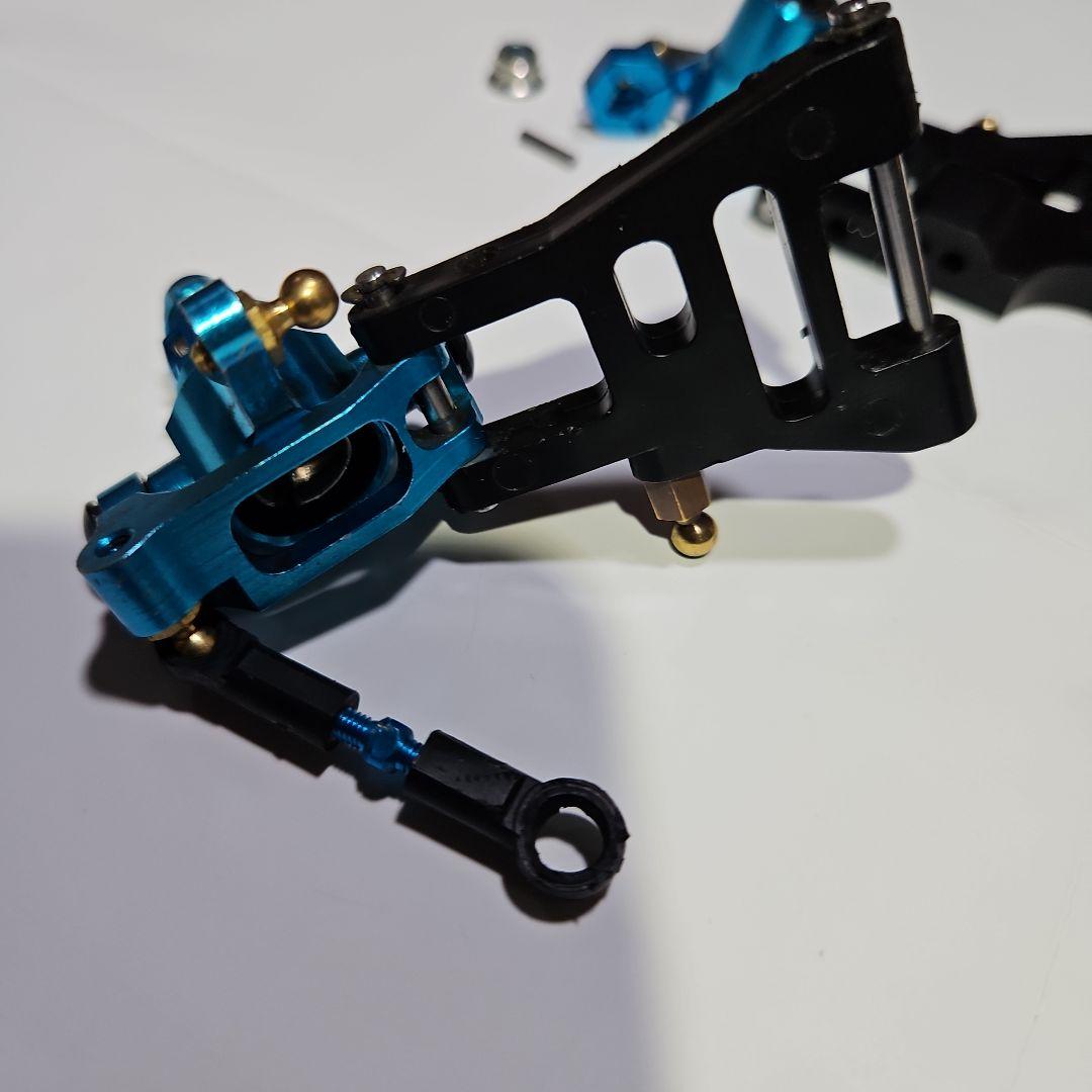 TA02用フロントリアアルミナックル、フロントCハブ、ワイドサスアーム、6角ハブ