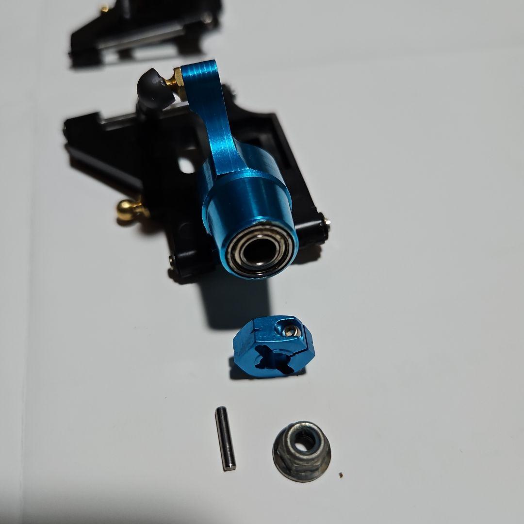 TA02用フロントリアアルミナックル、フロントCハブ、ワイドサスアーム、6角ハブ