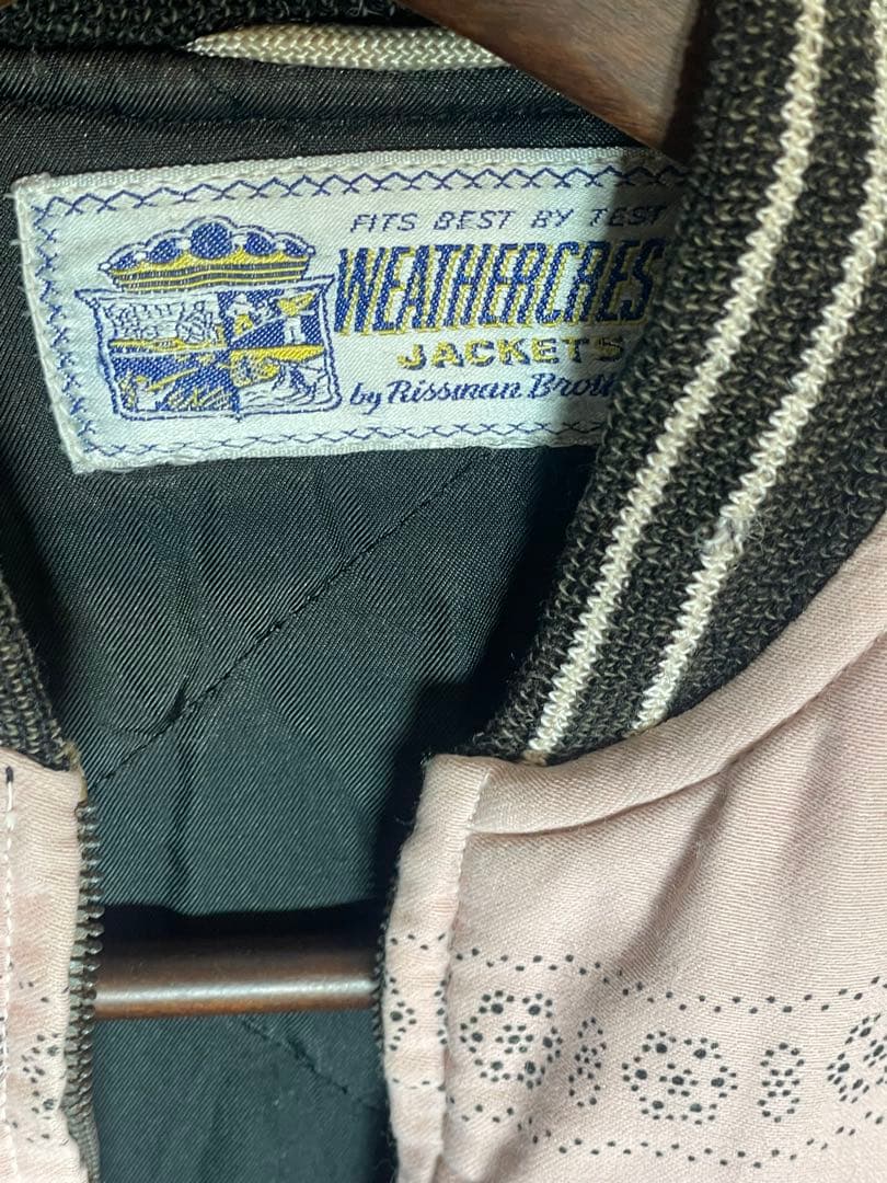 50‘s ビンテージ ギャバ　雪柄