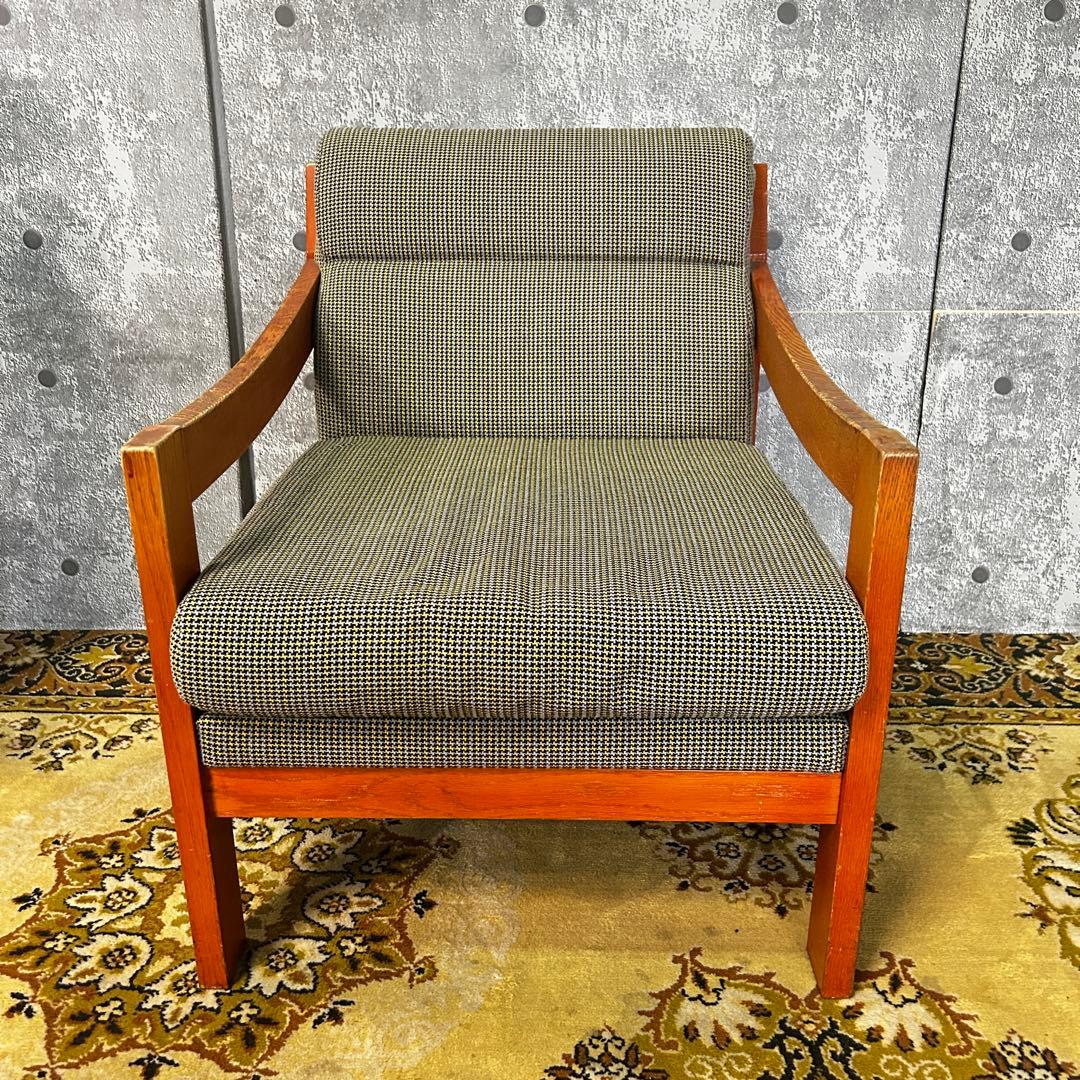 S.K꧁レトロ家具꧂1人掛けアームソファ チェア4脚セット 北欧モダン