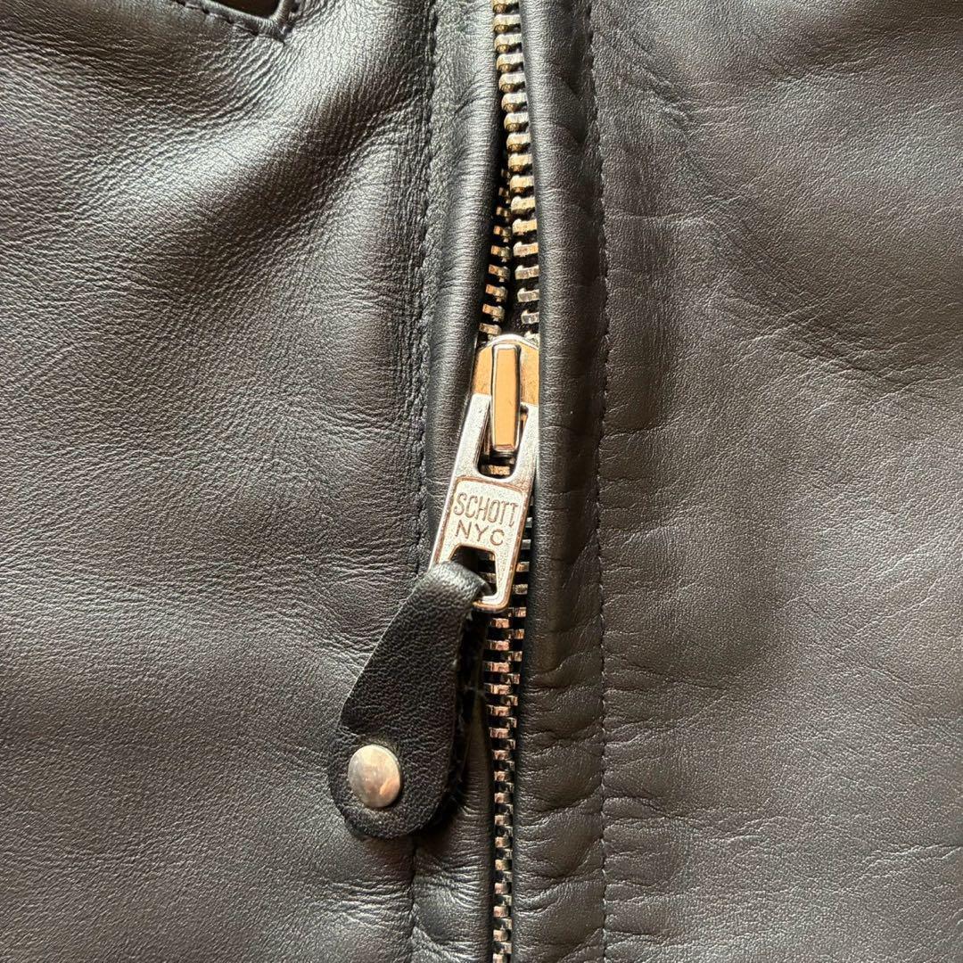 極美品/ハンガー付　Schott 641XX ライダースジャケット カウレザー