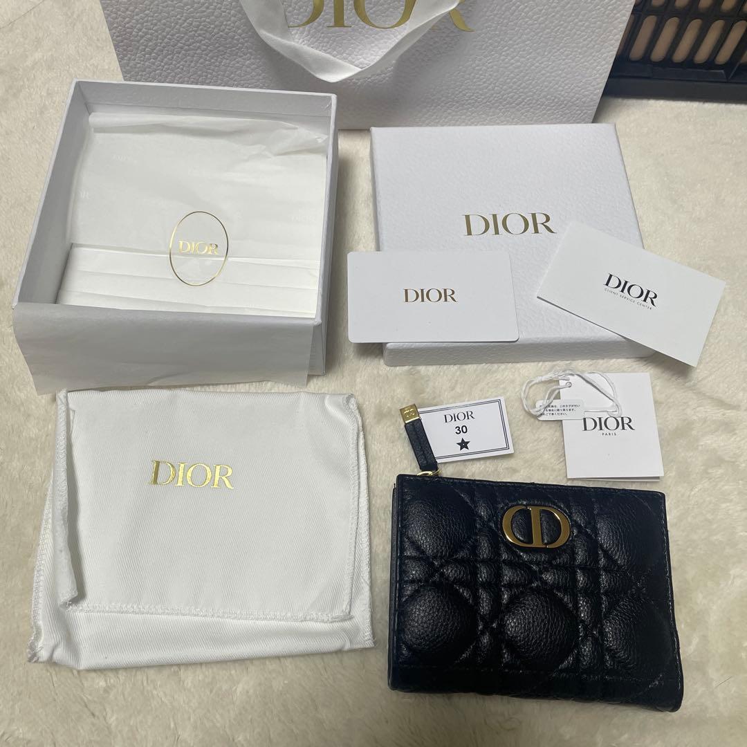 本日限定価格ディオール Caro Dahlia 二つ折り財布 ブラック
