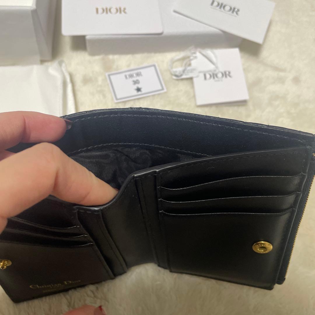 本日限定価格ディオール Caro Dahlia 二つ折り財布 ブラック