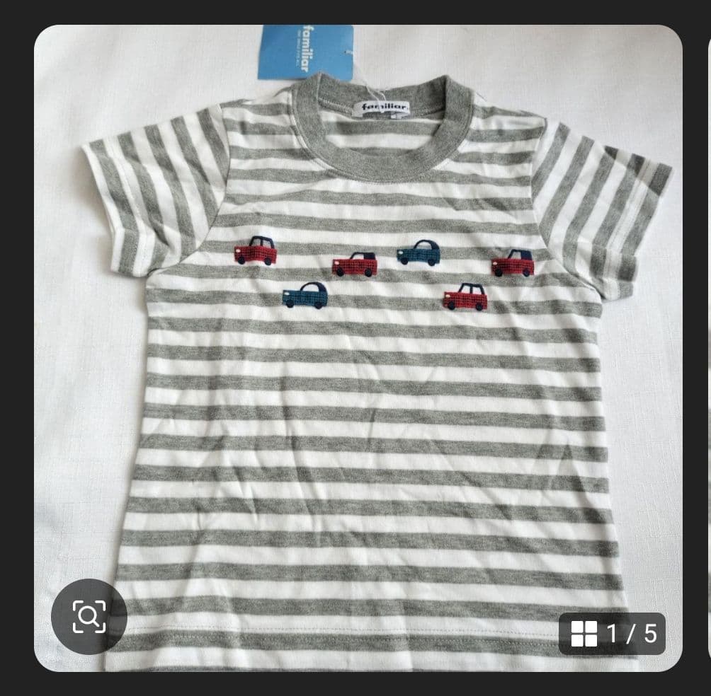 ラッキー様【新品】familiar トレーナー 110cm&刺繍シャツ 計2着