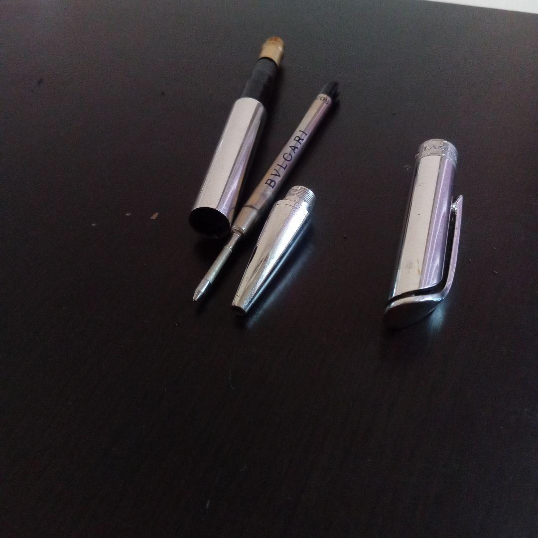 ブルガリ　回転式ボールペン　シルバー　替芯付き