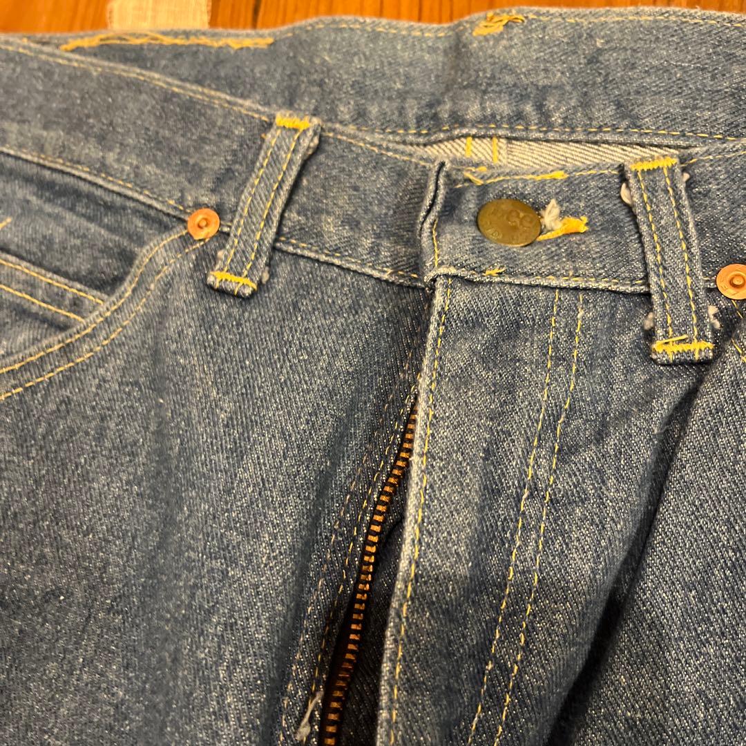 ヴィンテージ希少70s Lee 200-0049 デッドストックストレートデニム