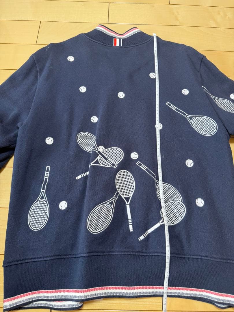 Thom browneテニスラケットプリントジャケット